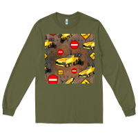 Army Green asphalt paver seamless pattern Long Sleeve Tee - BundleAndBundleShop