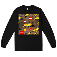 Black asphalt paver seamless pattern Long Sleeve Tee - BundleAndBundleShop