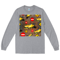 Heather Grey asphalt paver seamless pattern Long Sleeve Tee - BundleAndBundleShop