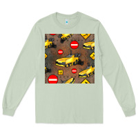 Matcha asphalt paver seamless pattern Long Sleeve Tee - BundleAndBundleShop
