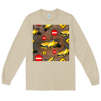 Mushroom asphalt paver seamless pattern Long Sleeve Tee - BundleAndBundleShop