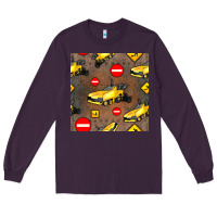 Plum asphalt paver seamless pattern Long Sleeve Tee - BundleAndBundleShop