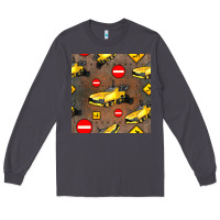 Smoke asphalt paver seamless pattern Long Sleeve Tee - BundleAndBundleShop