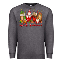 Charcoal Heather merry christmas gnomes coffee cups Premium Sweatshirt - MaliasSmallBusiness