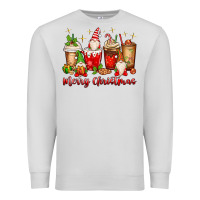 Dove Grey merry christmas gnomes coffee cups Premium Sweatshirt - MaliasSmallBusiness