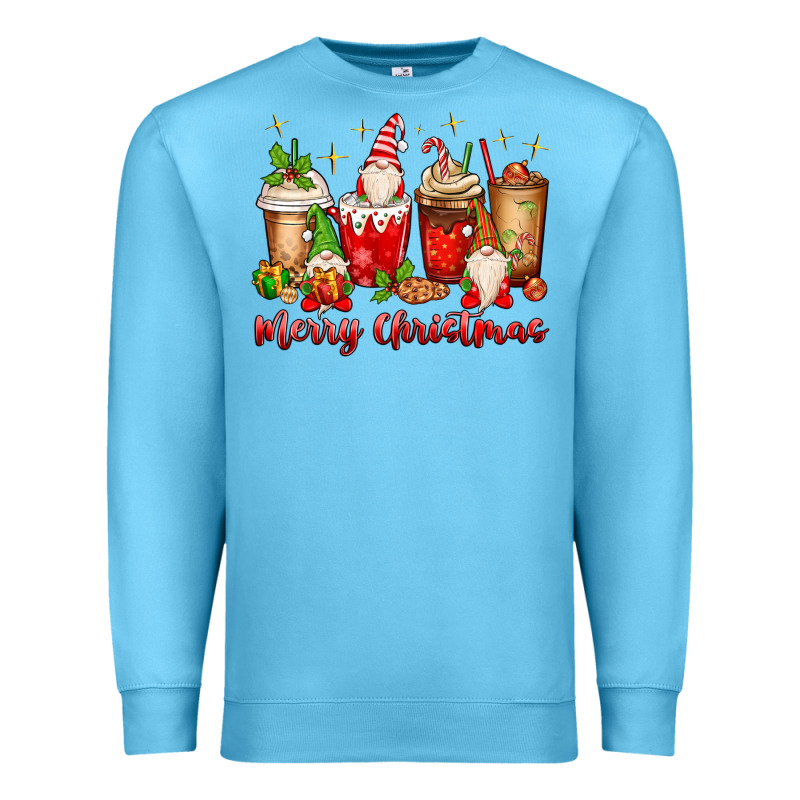 Merry Christmas Gnomes Coffee Cups Premium Sweatshirt by MaliasSmallBusiness | Teevron