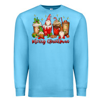Ocean Blue merry christmas gnomes coffee cups Premium Sweatshirt - MaliasSmallBusiness