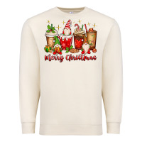 Sandshell merry christmas gnomes coffee cups Premium Sweatshirt - MaliasSmallBusiness