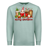 Seafoam merry christmas gnomes coffee cups Premium Sweatshirt - MaliasSmallBusiness