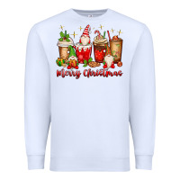White merry christmas gnomes coffee cups Premium Sweatshirt - MaliasSmallBusiness