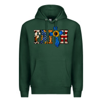 Sports Green faith  th of july cross Premium Hoodie - Jasminsmagicworld