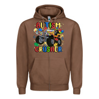 Chestnut autism crusher Zipper Hoodie - MaliasSmallBusiness