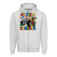 Dove Grey autism crusher Zipper Hoodie - MaliasSmallBusiness