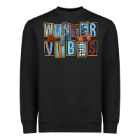 Black winter vibes Heavyweight Sweatshirt - FaDigitalArtStudio