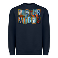 Navy winter vibes Heavyweight Sweatshirt - FaDigitalArtStudio
