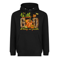 Black with god all things are possible Heavyweight Hoodie - NancyCooperArtShop