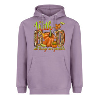 Lavender with god all things are possible Heavyweight Hoodie - NancyCooperArtShop
