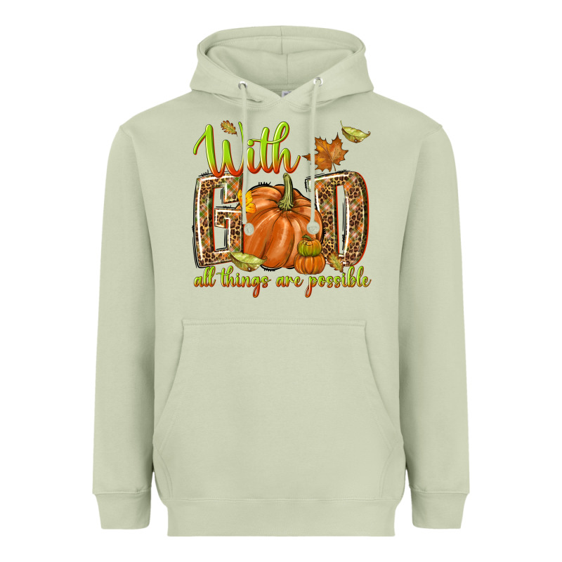 With God All Things Are Possible Heavyweight Hoodie by NancyCooperArtShop | Teevron