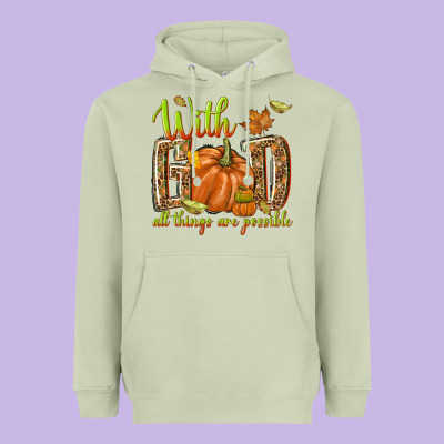 With God All Things Are Possible Heavyweight Hoodie Designed By Nancycooperartshop