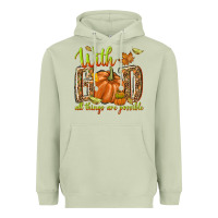 Matcha with god all things are possible Heavyweight Hoodie - NancyCooperArtShop