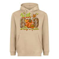 Mushroom with god all things are possible Heavyweight Hoodie - NancyCooperArtShop