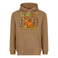 Toasted Coconut with god all things are possible Heavyweight Hoodie - NancyCooperArtShop