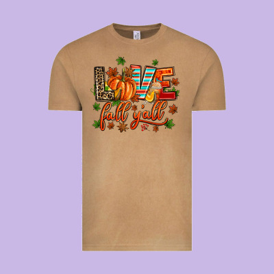 Love Fall  Yall Vintage Tee Designed By Adodesignshop