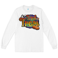 White trick or treat black Long Sleeve Tee - JahusDesignShop