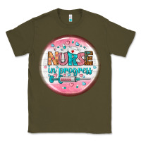Army Green nurse round earrings 2 Classic Tee - BundleAndBundleShop