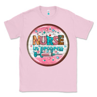 Bubblegum Pink nurse round earrings 2 Classic Tee - BundleAndBundleShop