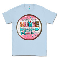 Dusty Blue nurse round earrings 2 Classic Tee - BundleAndBundleShop