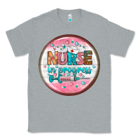Heather Grey nurse round earrings 2 Classic Tee - BundleAndBundleShop