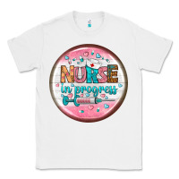 White nurse round earrings 2 Classic Tee - BundleAndBundleShop