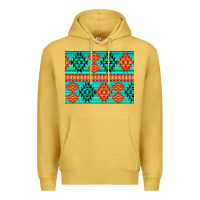 Antique Gold aztec pattern background 3200x2400 Premium Hoodie - AdoDesignShop