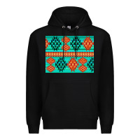 Black aztec pattern background 3200x2400 Premium Hoodie - AdoDesignShop