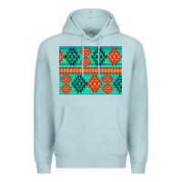 Blue Mist aztec pattern background 3200x2400 Premium Hoodie - AdoDesignShop