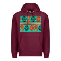 Burgundy aztec pattern background 3200x2400 Premium Hoodie - AdoDesignShop