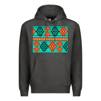 Charcoal Heather aztec pattern background 3200x2400 Premium Hoodie - AdoDesignShop