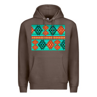 Coffee aztec pattern background 3200x2400 Premium Hoodie - AdoDesignShop