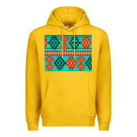 Lemon aztec pattern background 3200x2400 Premium Hoodie - AdoDesignShop