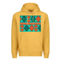 Mustard aztec pattern background 3200x2400 Premium Hoodie - AdoDesignShop
