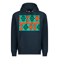 Navy aztec pattern background 3200x2400 Premium Hoodie - AdoDesignShop