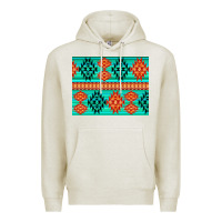 Oatmeal Heather aztec pattern background 3200x2400 Premium Hoodie - AdoDesignShop