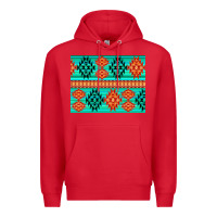 Red aztec pattern background 3200x2400 Premium Hoodie - AdoDesignShop