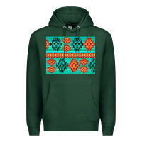 Sports Green aztec pattern background 3200x2400 Premium Hoodie - AdoDesignShop