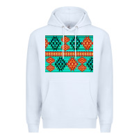 White aztec pattern background 3200x2400 Premium Hoodie - AdoDesignShop