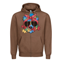 Chestnut autism awareness bear Zipper Hoodie - MaliasSmallBusiness