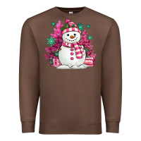 Chestnut pink christmas snowman Premium Sweatshirt - MaliasSmallBusiness