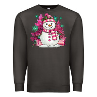 Smoke pink christmas snowman Premium Sweatshirt - MaliasSmallBusiness