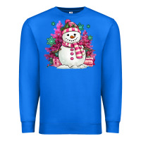 True Royal pink christmas snowman Premium Sweatshirt - MaliasSmallBusiness